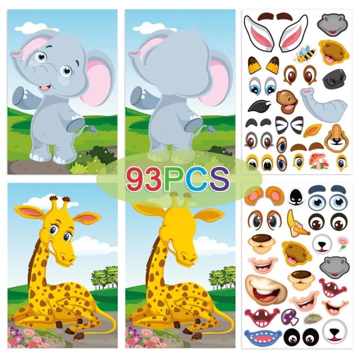 Fun%20Diy%20Child%20Sticker%20Dress-up%20Game%20Cartoon%20Animal%20Face%20Change%20Sticker%20Book%20Color%20Cognitive%20Puzzle%20Toy%20Baby%20Early%20Education%20Gift%20-%20Image%202