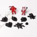 Hell Demon Metal Enamel Brooch Red Devil Grim Reaper Badge Pin Gothic Trendy Clothing Backpack Jewelry Accessories Gift Friends. 