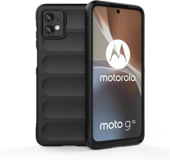 GKK S4 For Motorola Moto G32 Back Cover Phantom Shield Soft Silicone TPU Shockproof Airbag Phone Case Moto G32 Case Motorola G32 Case Moto Cover Motorola Cover Black