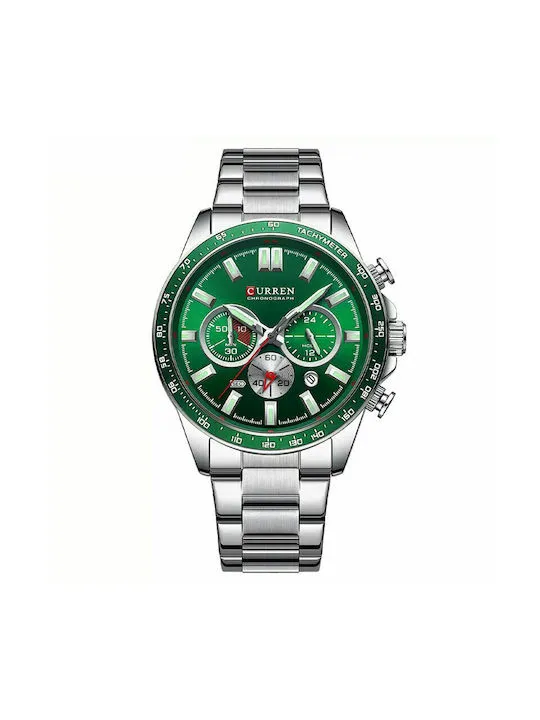 CURREN-8418(silver%20&%20green)%20Top%20Brand%20Men's%20Watch%20Original%20Watch%20Fashion%20Quartz%20Calendar%20Waterproof%20Chrono%20Outdoor%20Leisure%20Sport%20Business%20Men%20Watch%20-%20Image%205