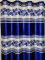 Curtain Porda Synthetic curtains Indian porda window protector 45*80 inch Deep blue and white art 4 kuchi curtain - Porda.