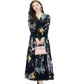 New Attractive Stylish Party Evening Casual Print  Long Gown Dress Digital Print Long Sleeve Maxi Dress One Piece Long Kurti For Women. 