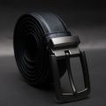 Zays Full-Grain Leather Belt For Men – Anti-Crack, Hand-Stitched, Cut-to-Fit with Luxury Box. 