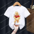 Winnie The Pooh Children T-Shirt Disney Piglet Tigger Boy Girl Clothes Kid Kawaii Anime Cartoon Tee Shirt Little Baby Casual Top.