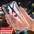 Vivo Y17s Air Cushion Shockproof Case Love Heart Casing Silicone Clear Protective Cover.