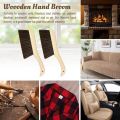 Hand Broom Dust Brush with Wooden Handle Suitable for Counter Bed Sofa Car Fireplace Clothes Household Cleaning Easy Install. 