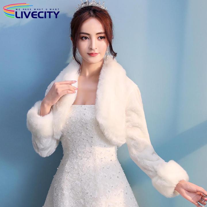 Wedding Bolero Coat White Cozy Wedding Bridal Cape