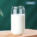 550ml Glass Cup With Lid and Straw Transparent Bubble Tea Cup Juice Glass Beer Can Milk Mocha Cups Breakfast Mug Drinkware 1Pcs. 