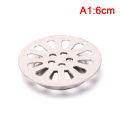 1pc Stainless steel floor drain cover overflow Round Anti-clogging shower Drain. 