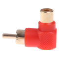 1Pair 90 Degree RCA Right Angle Connector Plug Adapters M/F Elbow Audio Adapter. 