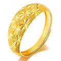 Starry Sky Shining Ring Vietnam Sand Face Gold Full Sky Star Open Ring Sparkle Sand 8M Wide Bar Ring Couple Ring. 