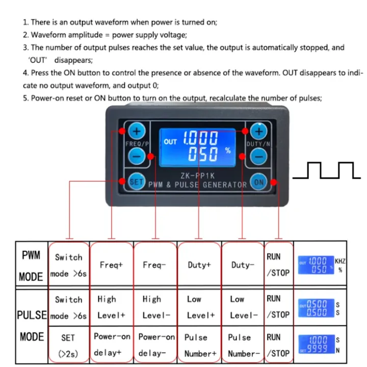 Qiunery%20ZK-PP1K%20Dual%20Mode%20Signal%20Generator%20LCD%20PWM%201-Channel%201Hz-150KHz%20PWM%20Pulse%20Frequency%20Duty%20Cycle%20Adjustable%20Square%20Wave%20Generator%20-%20Image%202