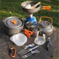 Backpack Cooking Kit Camping Cooking Set for Camping Backpacking Travel Stove Pots Pan Cutlery Bowl Cup. 