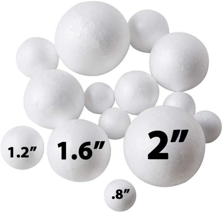 20ps%204%20Different%20sizes%208/1.2/1.6/2%20Inches%20White%20Craft%20Foam%20Balls,%20Foam%20Craft%20Balls,%20Foam%20Balls%20For%20Arts%20and%20Crafts,%20DIY%20Craft%20For%20Home,%20School%20Craft%20Project%20-%20Image%202