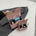 Bag new women's bag solid color fragrance wind rhombic chain armpit small square bag 2023 Korean version heart clasp single shoulder diagonal bag.