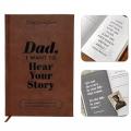 Leather-Bound Father'S Journal Keepsake Vintage-Style Handmade Life Story Book Refillable Dad'S Notebook for Family Gift.