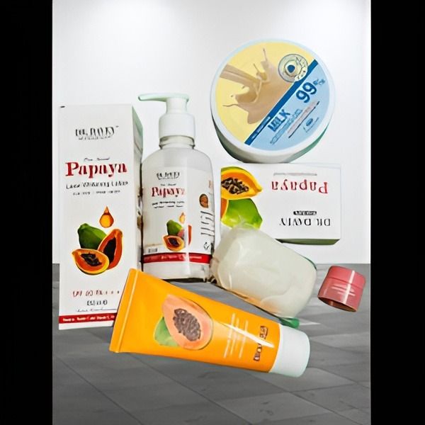 Daily Special Papaya Combo With Milk Soothing Gel [Papaya Lotion+Papaya Soap+Papaya Facewash+Lip Balm+Soothing Gel]