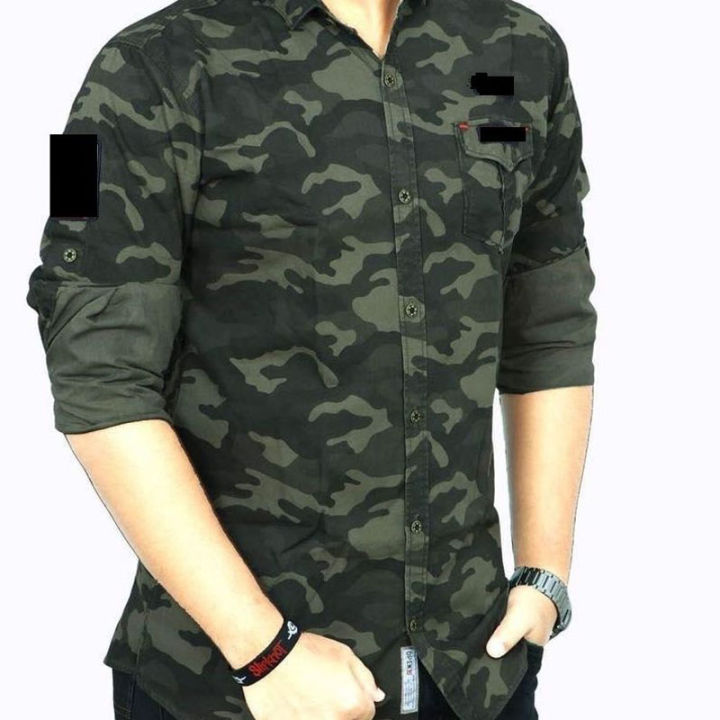 Army%20Green%20Cotton%20Long%20Sleeve%20Casual%20Shirt%20For%20Men%20-%20Army%20Green%20Shirt%20-%20Image%202