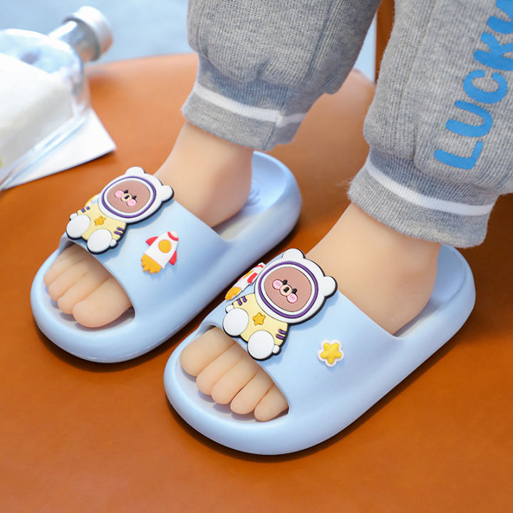 Children's%20slippers%20women's%20thick-soled%20cartoon%20korean%20version%20home%20flip-flops%20DIY%20girls%20anti-slip%20soft-soled%20parent-child%20sandals%20men%20-%20Image%202