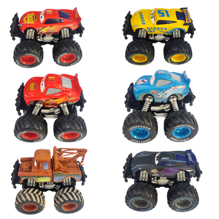 Disney Pixar Cars Lightning McQueen Four Wheel Drive Racing Car Toys Mater Inertial Off-road Vehicle Cars Kids Christmas Gifts