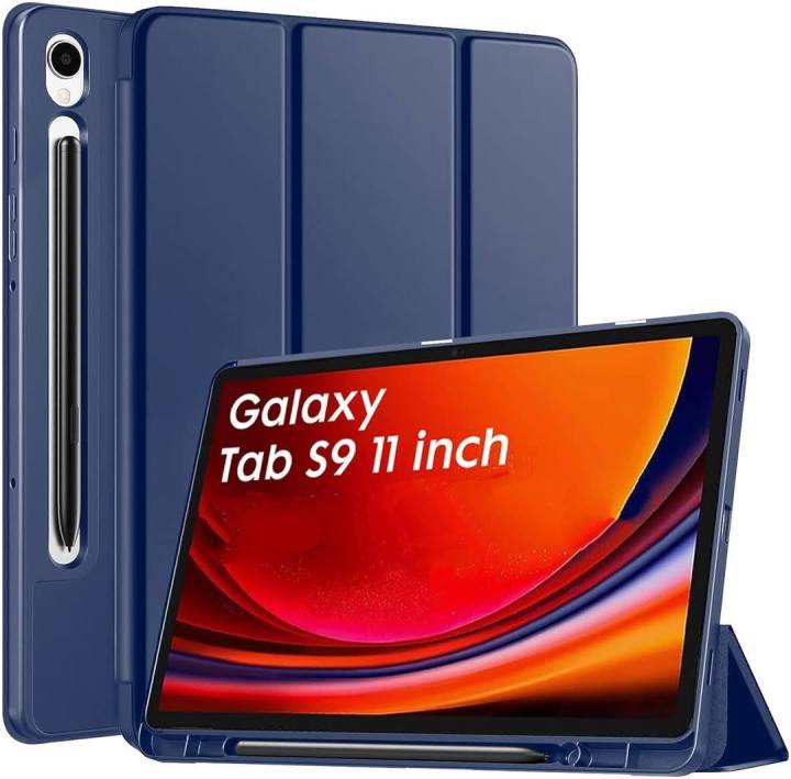 Premium%20Cover%20for%20Samsung%20Tab%20S7%2011%20inch/Tab%20S8%2011%20inch/Tab%20S9%20Cover%20Case%2011%20inch,%20Flip%20Case%20Cover%20with%20%5BS%20Pen%20Holder%5D%20for%20Samsung%20Galaxy%20Tab%20S9%20Tablet/Tab%20S8/Tab%20S7%20Tablet%20Cover%20%5BAuto%20Sleep%20Wake%5D-Black/Navy%20Blue%20-%20Image%202
