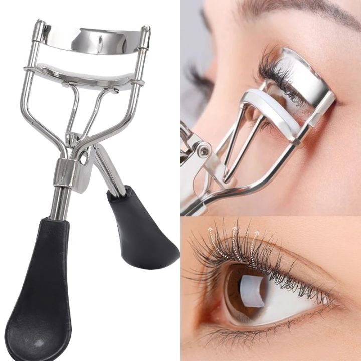 Black Silver Eyelash Curler Stainless Steel Eyelash Cosmetic Makeup Eyelash Curler Curling Eyelashes Tool Eyelashes Aid Styling