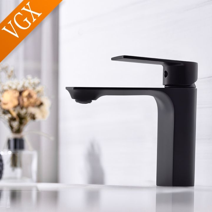 VGX%20Bathroom%20Faucets%20Matte%20Black%20Basin%20Mixer%20Sink%20Crane%20Faucet%20Gourmet%20Hot%20Cold%20Water%20Tap%20Washbasin%20Brass%20Single%20Hole%20Tapware%20-%20Image%208