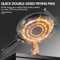 Frying Pan,Double Side Frying Pan Non-Stick Flip Folding Frying Pan.