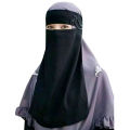 Plain Muslim Hijab 1 layer Niqab Veil Burqa Face Cover Jilbab Islam Traditional Jilbab Hijab Islamic Face Veil Muslim. 