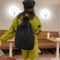 Casual large-capacity backpack ins style fashion girls Korean version solid color simple college student schoolbag travel backpack. 