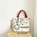 Sanrio Cartoon Canvas Bag Pochacco Kuromi Portable Handbag Kawaii Melody Large Capacity Women Shopping Bags Storage Bag. 