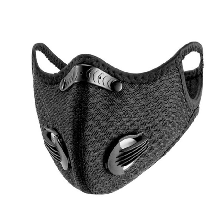 【Heartbeat Girl Store】（NEW）TE KN95 Cycling Activated Carbon Mask Protective Riding Mask Double Breathing Valve Outdoor Sports Mask