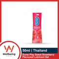 Durex Lube Strawberry Flavoured Lubricant Gel for Men & Women 100ml/ 50ml (Made In Thailand/India). 