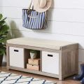 Better Homes Gardens 3-Cube Storage Bench, Rustic Gray. 