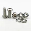 M2 M3 M4 M5 M6 Stainless Steel Button Head Hex Hexagon Socket Cap Screw Bolt and Nut Round Pan Head Allen Screw Nut with Hex Key. 