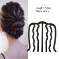 Women Hair Insert Comb Messy Bun Hair Pin Metal Wave Shape Hair Fork For Parties ANLAN. 