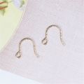 14K Gold Filled Cut Flower Engraved Flower Ear Hook Ear Thread DIY Accessory From The United States.