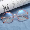 Trendy Round frame glasses Fashionable Retro Transparent Full frame glasses  Lightweight Myopia glasses frames for Daily wear Office use Gaming Reading Computer use. 