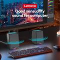 Lenovo TS38 Choice Wired Desktop Speakers 3.5mm USB RGB Gaming Speakers Stereo Surround Music Loudspeakers Sound Bar for PC. 