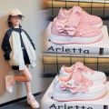 Teenagers outdoor sneakers Student girls' cute bow sports shoes Comfortable soft sole running shoes casual tennis shoes. 