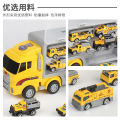 Large size kids storage container truck alloy glide car simulation fire truck engineering truck police car boy toys. 