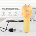 BETOP Handheld Mini Fan USB Rechargeable Cooling Fans Cute Portable Night Light Summer Small Pocket Fan Cartoon Mute Fans for Dormitory Home Student Outdoor Travel.