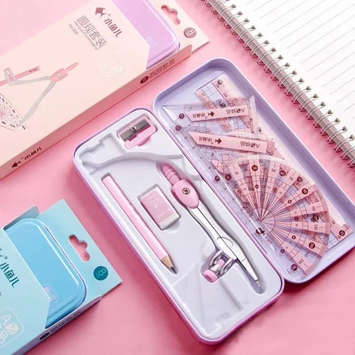 8Pcs/Set%20Ruler%20Compass%20Pencil%20Set%20Geometry%20Math%20Student%20Drawing%20Stationery%20Mathematical%20for%20Boy%20Girl%20Gift%20Kawaii%20School%20Supplies%20-%20Image%202