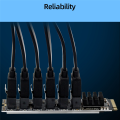 M.2 NVME PCI-E PCIE X4 X8 X16 to 6 Port 3.0 SATA Adapter Card Riser ASM1166 Chassis Server PC Computer Expansion Card, Durable Fine Workmanship. 