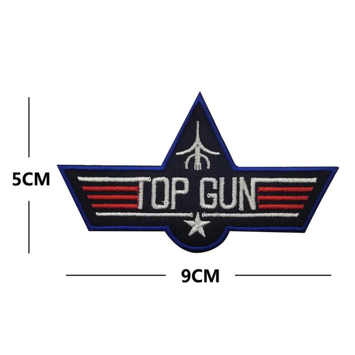 TOP%20GUN%20Embroidery%20Patch%20on%20Clothes%20Hook%20Loop%20Appliques%20Military%20Tactical%20Band%20Patches%20Aircraft%20Morale%20Badges%20Backpack%20Stickers%20-%20Image%204