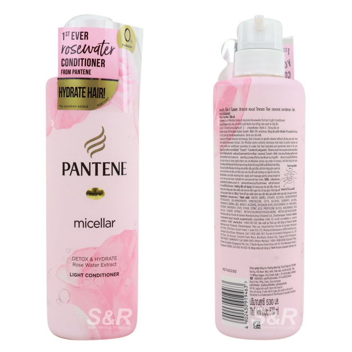 Pantene Pro-V Micellar Detox & Hydrate Light Conditioner 530ml