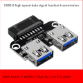 2Pcs USB 3.0 Motherboard Adapter USB 3.0 19 20 Pin Female To Dual USB 3.0 a Female Internal Header Adapter Converter. 