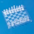 Glass Chess Game Elegant Classic Strategy Game for Festival Gift Interaction. 