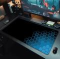 Black and Red Honeycomb Mat Art Large Gaming Mouse Pad Gamer Mouse Mat Computer Gaming Locking Edge MousePad Keyboard Desk Pad.