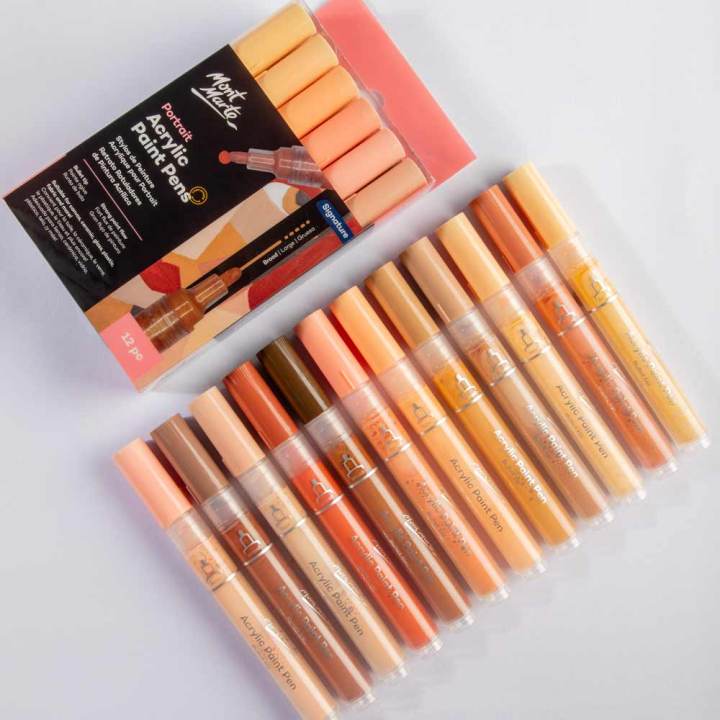 Mont%20Marte%20Acrylic%20Paint%20Pens%20Skin%20Tone%20Broad%20Tip%2012pc%20-%20Image%202